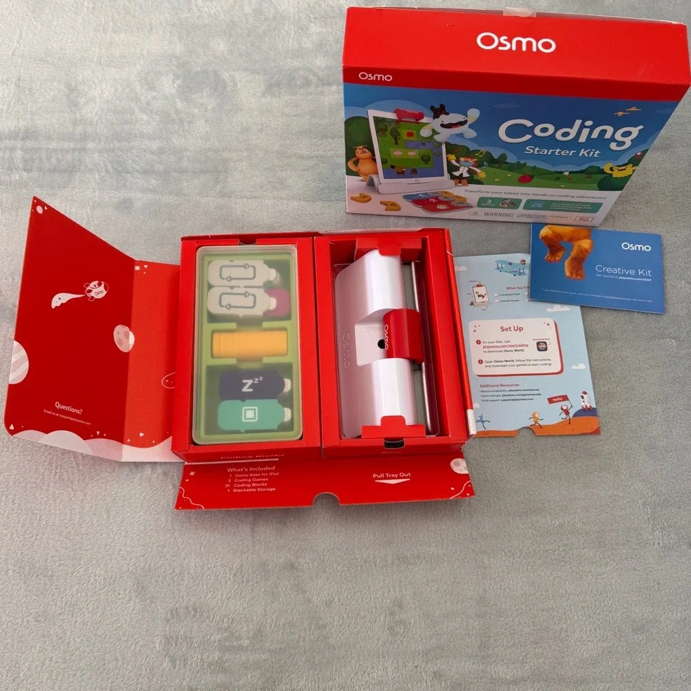 NEW Open Box Osmo Coding Starter Kit for iPad - 3 Games - 31 Blocks - Ages 5-10